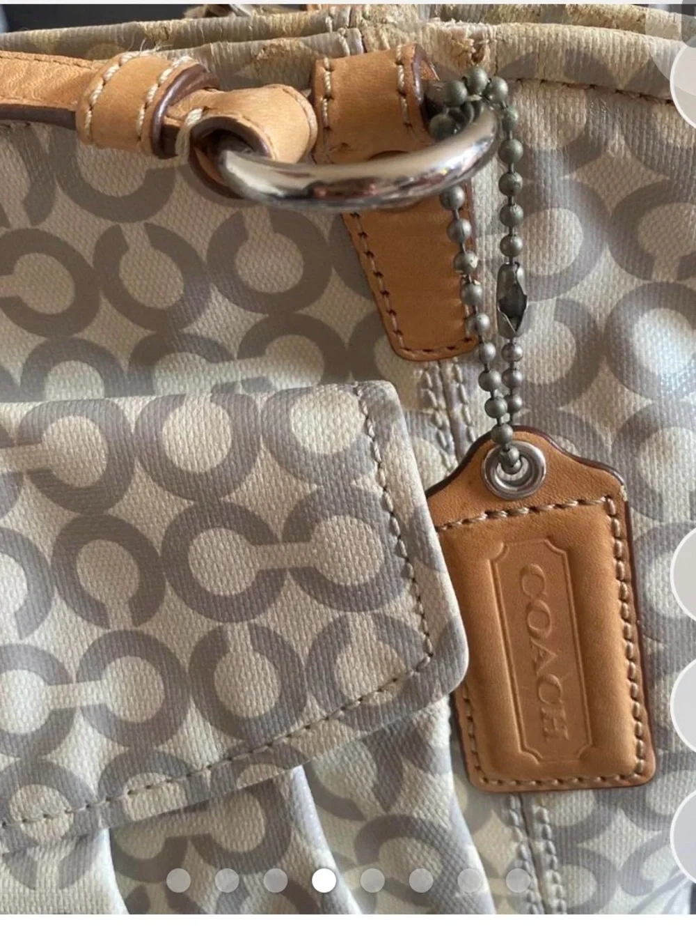 The Coach Leah Optic Art Coated Canvas ShoulderBag (Model #13142)